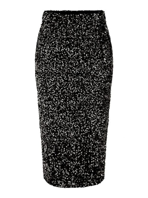 Pieces Kam Midi skirt in black