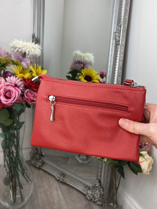 Naomi Crossbody Clutch bag in red