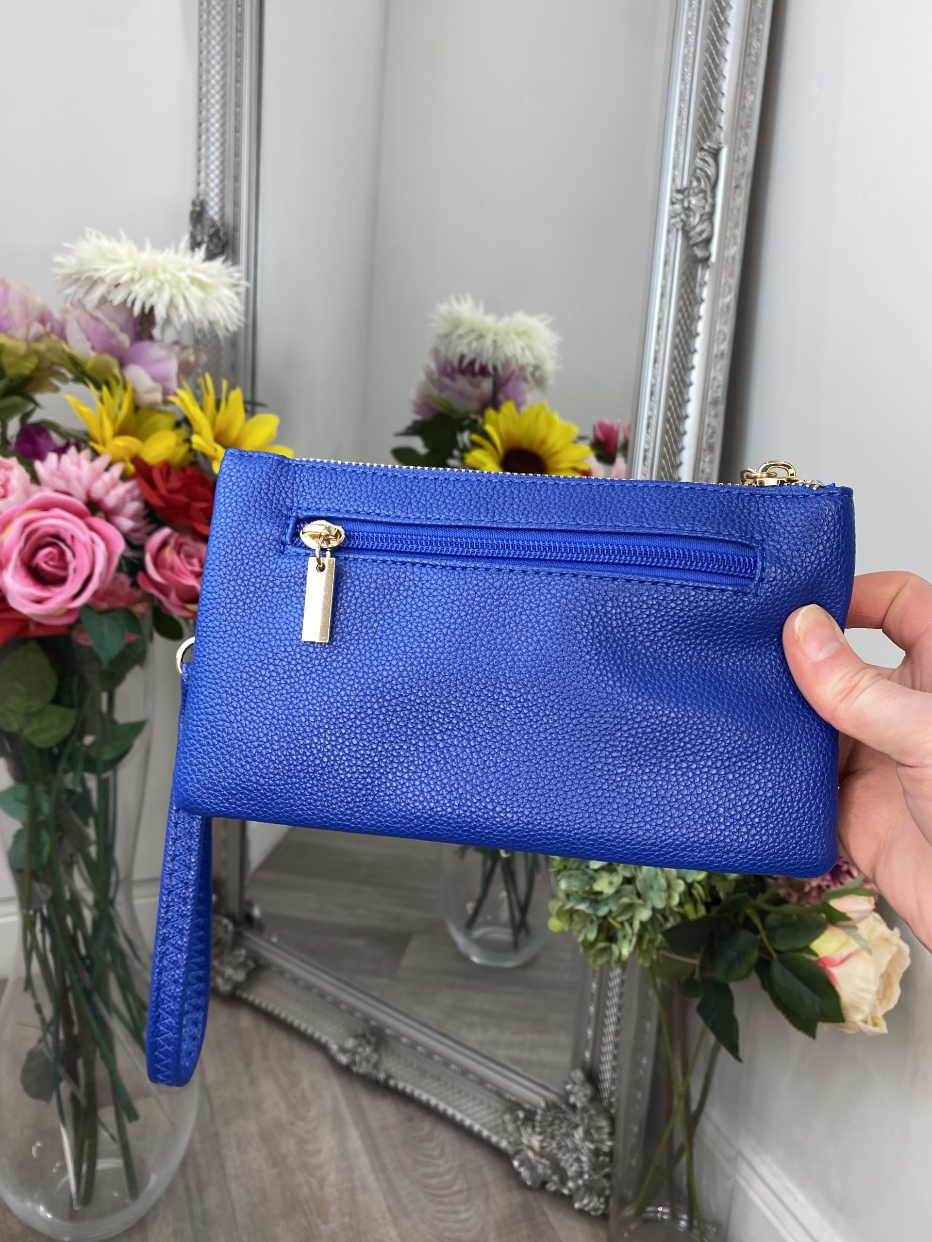 Aelia, our Iconic Clutch Bag (Royal Blue), Hard-case Clutch Purse
