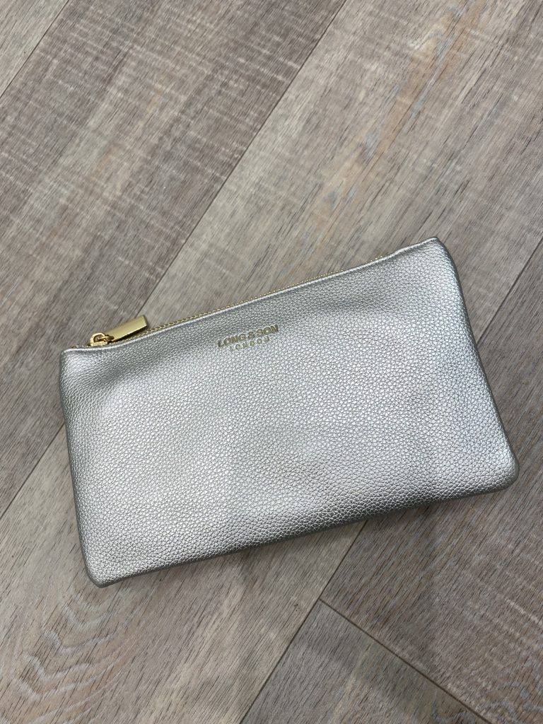 Alexa Crossbody Clutch Bag - Silver 