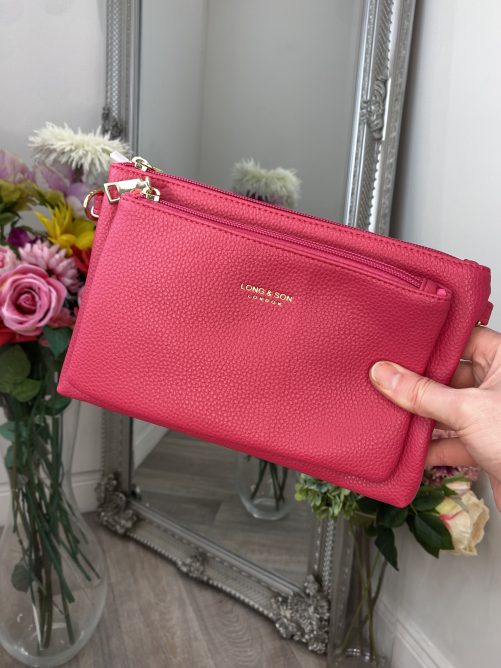 Amy Clutch bag in rose pink