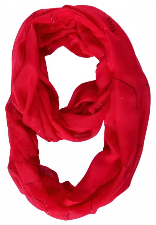 Cecil Deirdre Loop Scarf in red