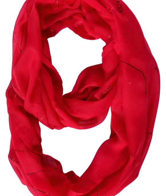 Cecil Deirdre Loop Scarf in red