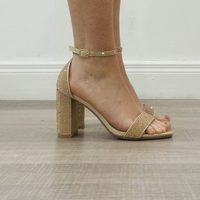 Charlton sandal in rose gold
