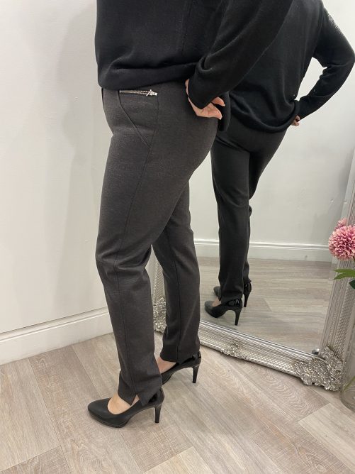 Robell Mimi Trousers in charcoal