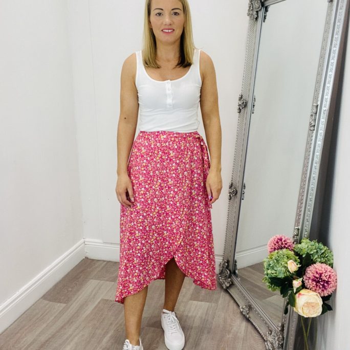 Tala wrap SKIRT in pink