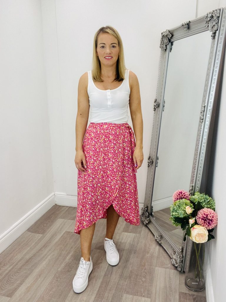 Tala wrap SKIRT in pink