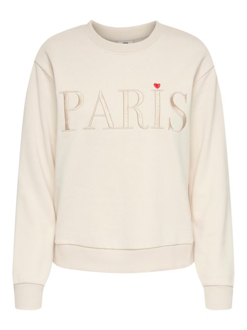 Paris Heart Sweatshirt in cream