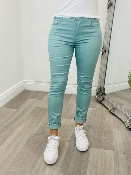 j2656 Push up jeans in mint