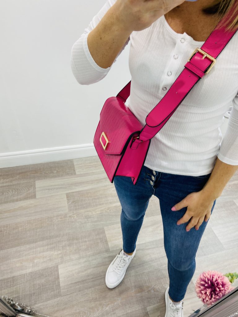 Pearl Crossbody Bag-Pink 