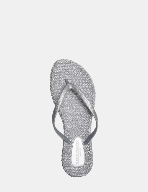 Flip flop in silver