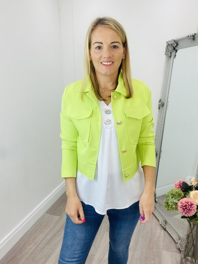 Isa jacket in lime