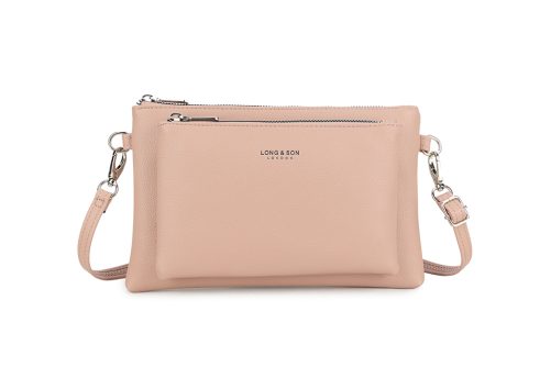 Amy (silver) crossbody in pink