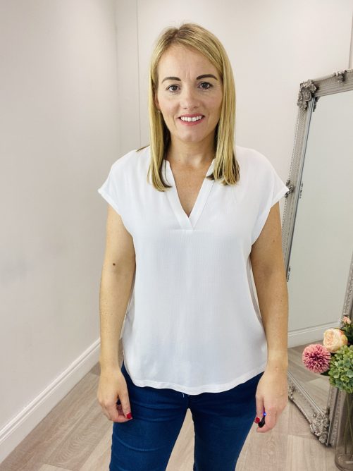Evie top in white
