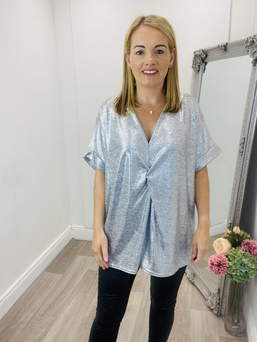 Beth top in silver